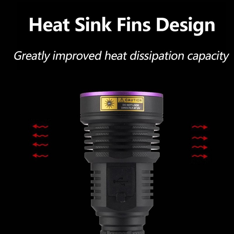 ALONEFIRE SV43 36W 365nm UV Flashlight USB C Rechargeable Ultraviolet