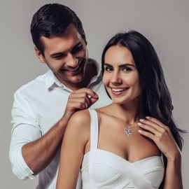 Iefil Birthday Gifts for Women - 925 Sterling Silver Birthstone Necklace, Anniversary Birthday Gifts for Wife Girlfriend, April White Topaz & October Pink Tourmaline Jewelry