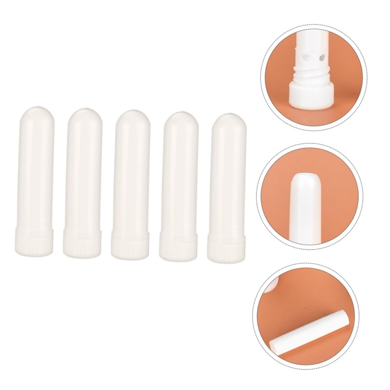 BIUDECO 5pcs Essential Oil Aromatherapy for Nose Breathing Empty Tubes