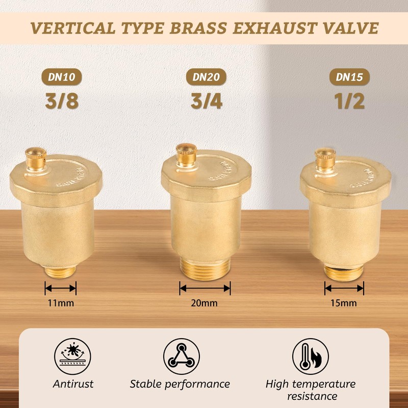 LALAGO Automatic Quick Bleeder DN15 1/2 Inch Bleed Valve, Brass