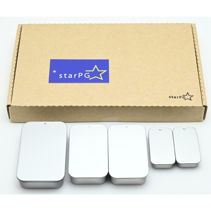 starPG Handicraft Parts Sliding Tin Case Trinket Case (3 Sizes