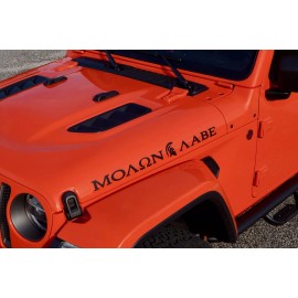 The Pixel Hut MOLON LABE Spartan Helmet Come and Take Vinyl Hood Decals