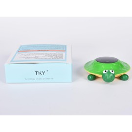TKY Baby Bath Thermometer with LED Display-Rechargeable Water&Room Temperature Monitor, Floating Toy with Temp Alert, Waterproof for Newborns, Nurseries - Must Have Bath Essentials (Green Tortoise)