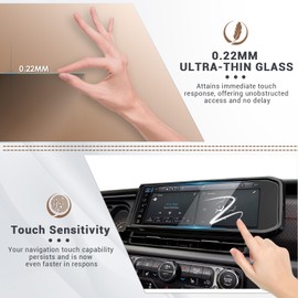 Compatible with 2024 2025 Gladiator Screen Protector for 2025 Jeep Gladiator Accessories for 2024 2025 Gladiator Sport/Sport S/Willys/Rubicon/Rubicon X/Mojave/Mojave X 12.3” Touchscreen Tempered Glass