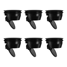 uxcell Floor Drain Anti-Odor Core, Plastic Shower Floor Drain Backflow Preventer Hair Catcher for Kitchen Bathroom Balcony, Black 6Pcs