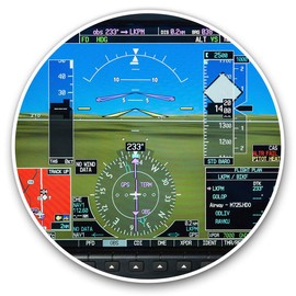 Vinyl Stickers (Set of 2) 7.5cm - Airplane Cockpit Guages Plane Pilot Decals for Laptops,Tablets,Luggage,Scrap Booking, 16224