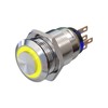 Metzler - Pressure switch 19mm - LED ring lighting yellow
