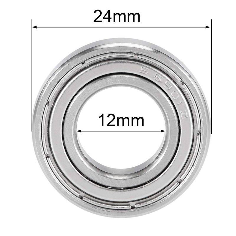 sourcing map S6901ZZ Deep Groove Ball Bearings 12mm x 24mm