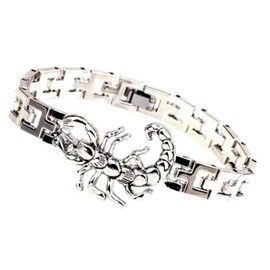 Arras Creations Scorpio Buckle Stainless Steel Bracelet / AZBRCBA01-SIL