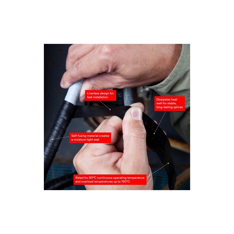 Scotch Linerless Rubber Splicing Tape (130C): 2 in. x 30