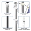 6FT Thickened Flag Pole,Heavy Duty Stainless Steel Flagpole mounting,Rustproof for