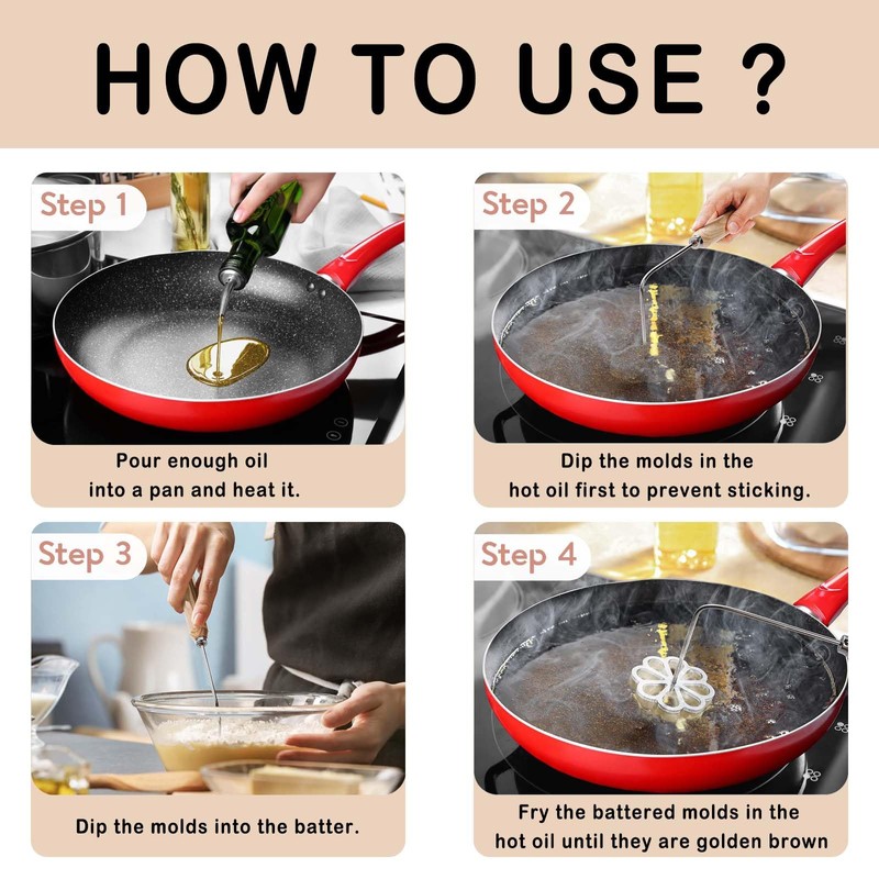 Rosette Waffle Iron, Rose Iron for Baking, Rosette Iron Waffle