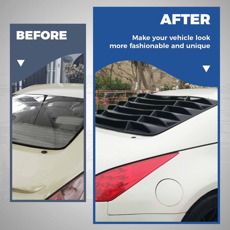 HECASA Rear Windshield Louvers Sun Shade Cover Window Compatible with