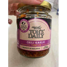 Toh's Daily Chili Garlic Tom Yum Coconut Oil Condiment, 7 oz Hand-crafted in healthy coconut oil Perfect for noodles and dishes