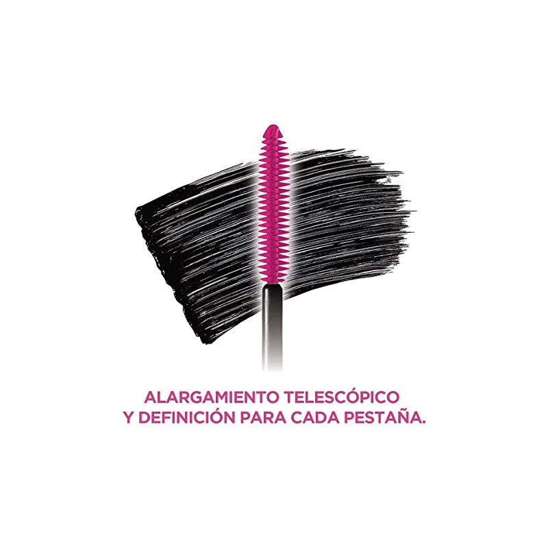 LOréal Paris Mascara de Pestañas Carbon Black Telescopic, 8ml