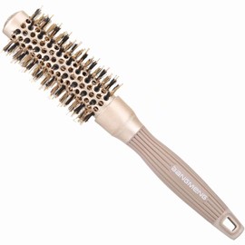 BANGMENG Round Brush with Boar Bristles, Round Barrel Brush for Blow Drying, Nano Thermal Ceramic Ionic Tech, For Straightening & Drying (1 inch Barrel, 2.25 inch with Bristles)