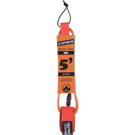 Captain Fin Co. 5 Foot Comp Shred Cord | Surfboard Leash | Orange