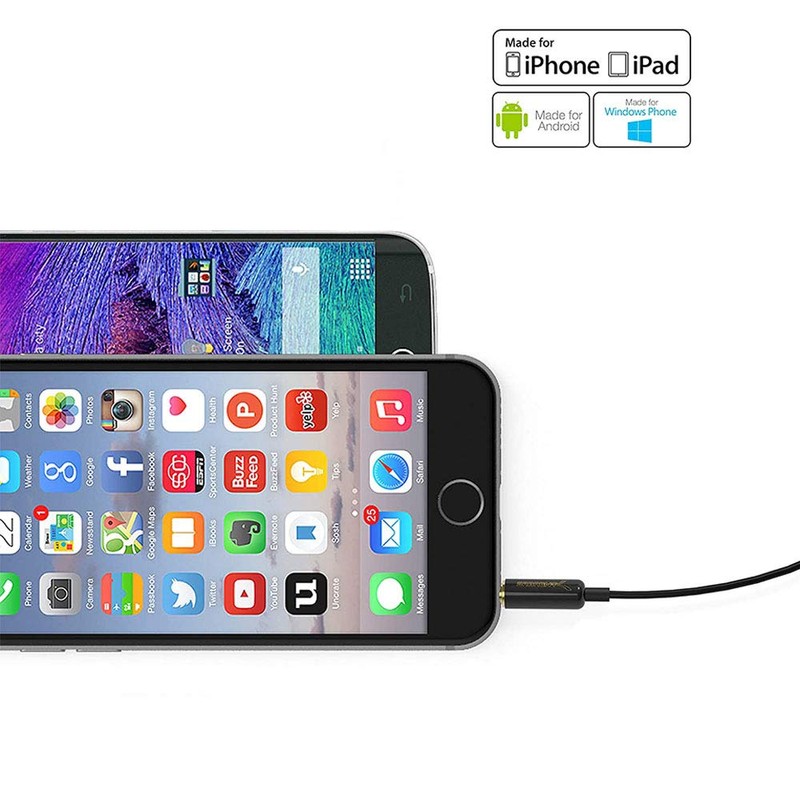 ANCLLO Lavalier Clip-on Condenser Microphone Omnidirectional for Smartphone Camera Live