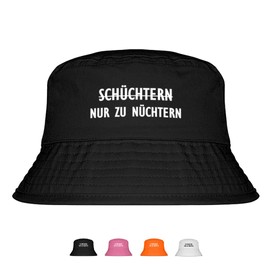 Just to Sober - Funny Bucket Hat - The Perfect Sun Hat for Men & Women - Ideal as a Malle Outfit, Party Accessory & Festival Bucket Hat for the Beach, black, Unit size