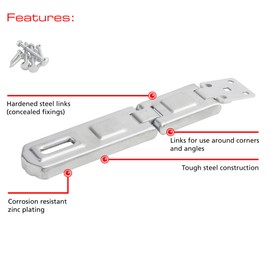 Sterling CHS160 160 mm Hardened Steel Hasp and Staple , Grey