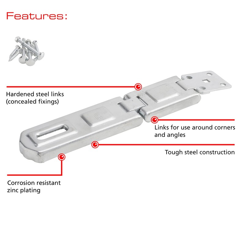 Sterling CHS160 160 mm Hardened Steel Hasp and Staple ,