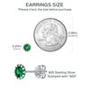 ChicSilver Round May Birthstone Stud Earrings for Women Small Gemstone