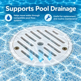 Adjustable Swimming Pool Floor Drain Outlet for Pool Water Drainage – PVC Replacement Fitting for Pool Maintenance