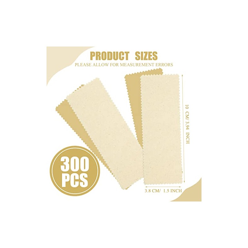 Loopeer 300 Pcs Muslin Wax Strips Hair Removal Cotton Cloth,4