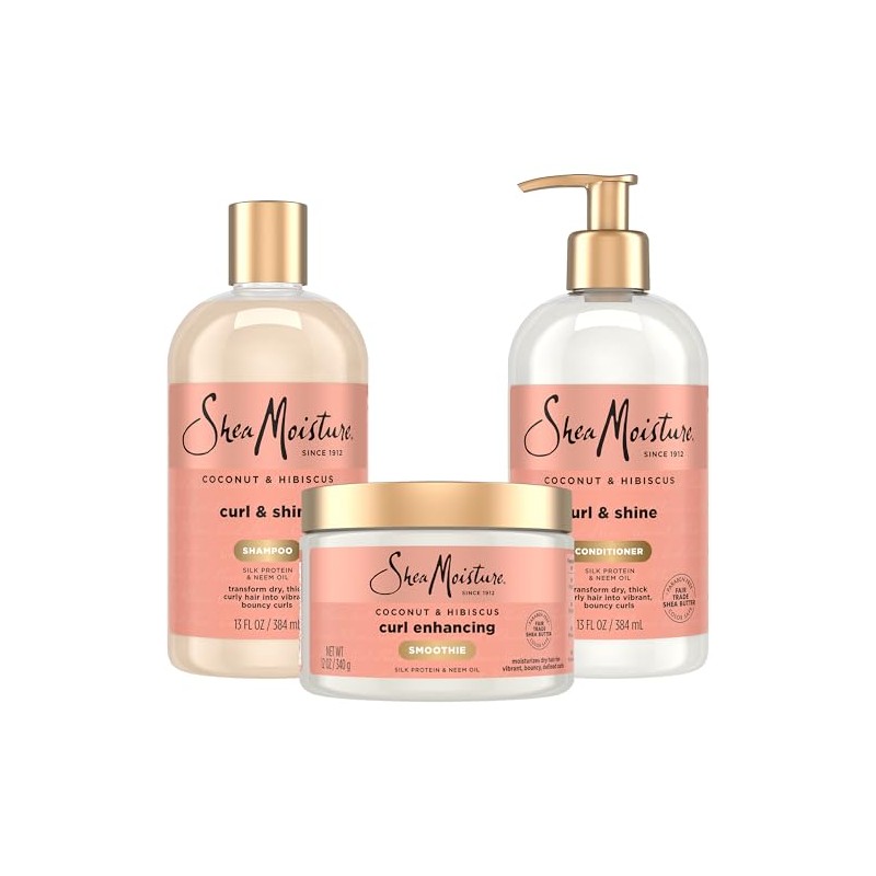 Shea Moisture Coconut and Hibiscus Combination Pack – 13 oz.
