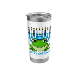 Funny Hoppy Hanukkah Frog Jewish Chanukah Boys Girls Kids Stainless Steel Insulated Tumbler