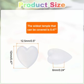 QUARKZMAN 15 Paar Brillen Ohrgriff Herzförmiges Silikon Brillenbügel Stopper Anti Rutsch Brillenhalter für tägliche Brillen Sonnenbrillen, Weiß