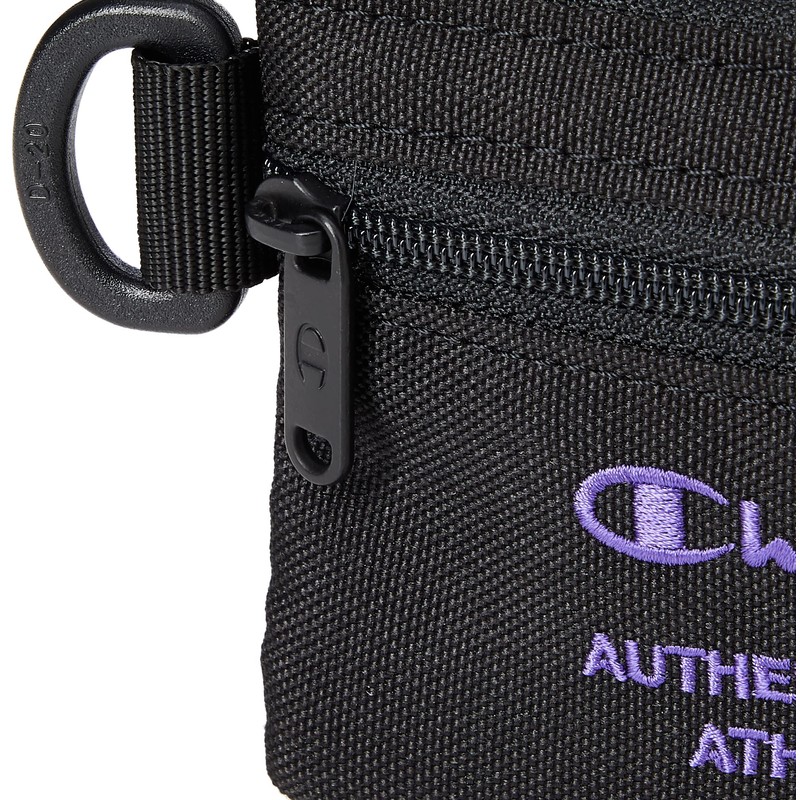 Champion Wallet Carina No. 67768 Black (Embroidery: Purple) H4.3 x