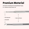 SuriNexCentrics 2 in 1 Cuticle Pusher Professional Cuticle Tool Stainless