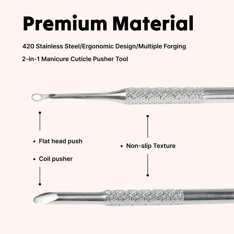 SuriNexCentrics 2 in 1 Cuticle Pusher Professional Cuticle Tool Stainless