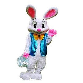 Easter Bunny Mascot Costume Rabbit Cartoon Fancy Party Dress Performance Suit Adult