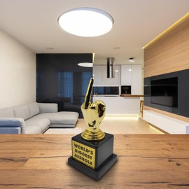 Mad Monkey 2000014 Decorative Trophy, Gold, Black, S