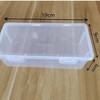 Plastic Pencil Box Case, 2 Pack, Clear, Crayon Box, Clear