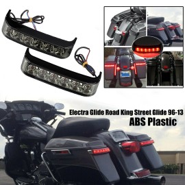 Unbranded LED Saddlebag Brake Tail Light Smoke Lens For Harley Street Glide Trike FLHXXX