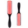 2 Pieces Hair Brush - 9-Row Cushion Nylon Bristle Styling