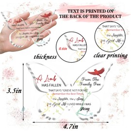 Cardinal Gifts - Memorial Gift for Loss of Loved One - Red Gifts Table Centerpieces -Sympathy Decorations Acrylic Glass Butterfly Gift - Clear Desk Decorative Sign for Home Office