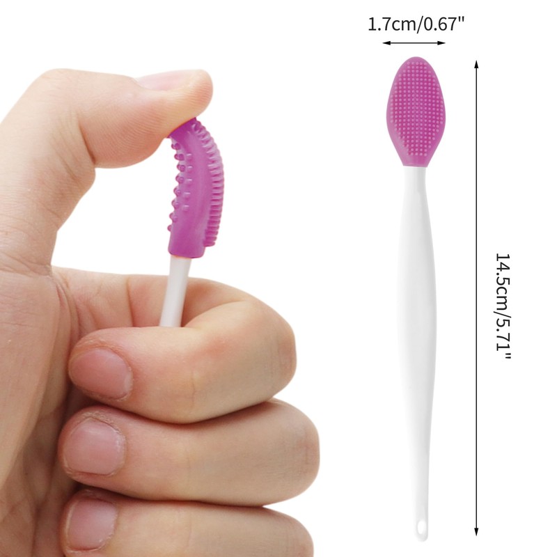 GLIDESMOOTH Silicone Pore Brush, Gentle Exfoliating, Double-Sided Pore Cleaning Brush,