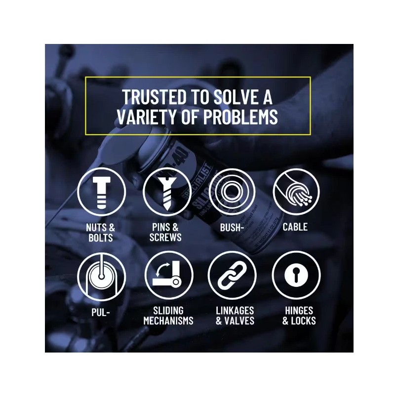 WD-40 11 oz. Silicone, Quick-Drying Lubricant with Smart Straw Spray