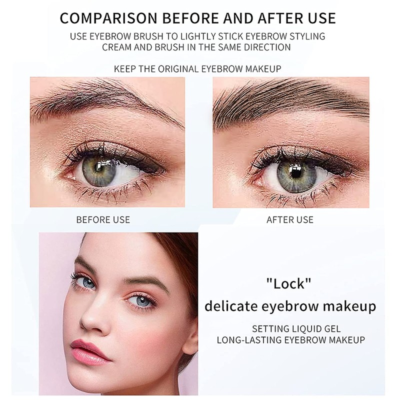DAGEDA Clear Eyebrow Setting Gel, Brow Fix Gel, Waterproof And