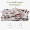 Floral Bedding King 100% Cotton Duvet Cover Set Botanical Comforter