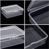 Cisolen 10Pcs Small Plastic Containers with Lids Mini Rectangular Empty