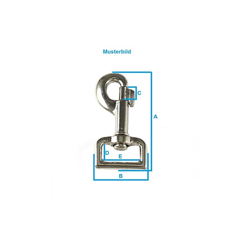Snap Hook with Swivel 90 mm/A4 Stainless Steel Swivel Snap