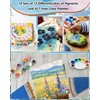 10 Pack Painting Supplies Kit, 12-Color Propylene Pigment Set with