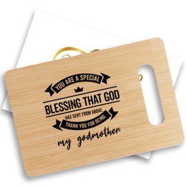 ISOVF Godmother Gifts from Godchild, Mothers Day Birthday Thanks You Gifts for Godmother, Grandparents Proposal Gifts, Cooking Board-A17