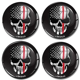 Skino Eu Sticker Car Sticker for Hub Caps Hub Caps Hub Cover Wheel Sticker 55 mm Skull USA Flag A 3255