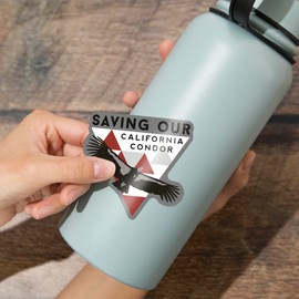 Die Cut Sticker Big Sur, California, Condor and Triangles, Contour Vinyl Sticker 3 to 6 inches, (Waterproof Decal for Cars, Water Bottles, Laptops, Coolers), Large